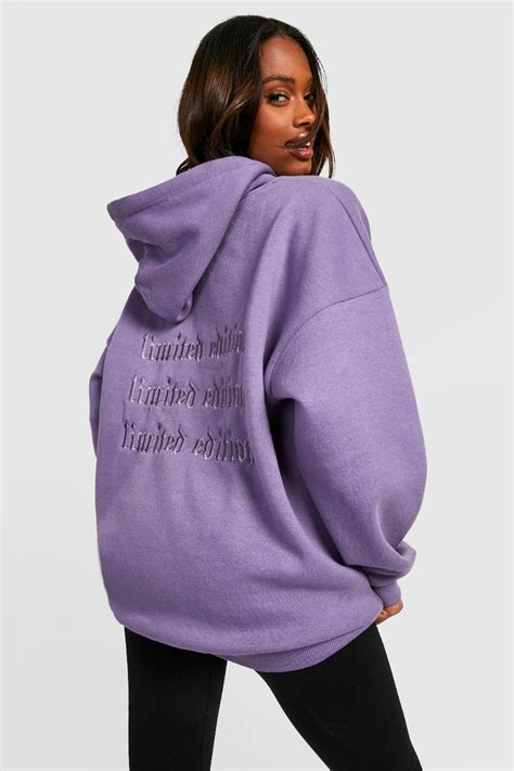 embroidered oversized hoodie